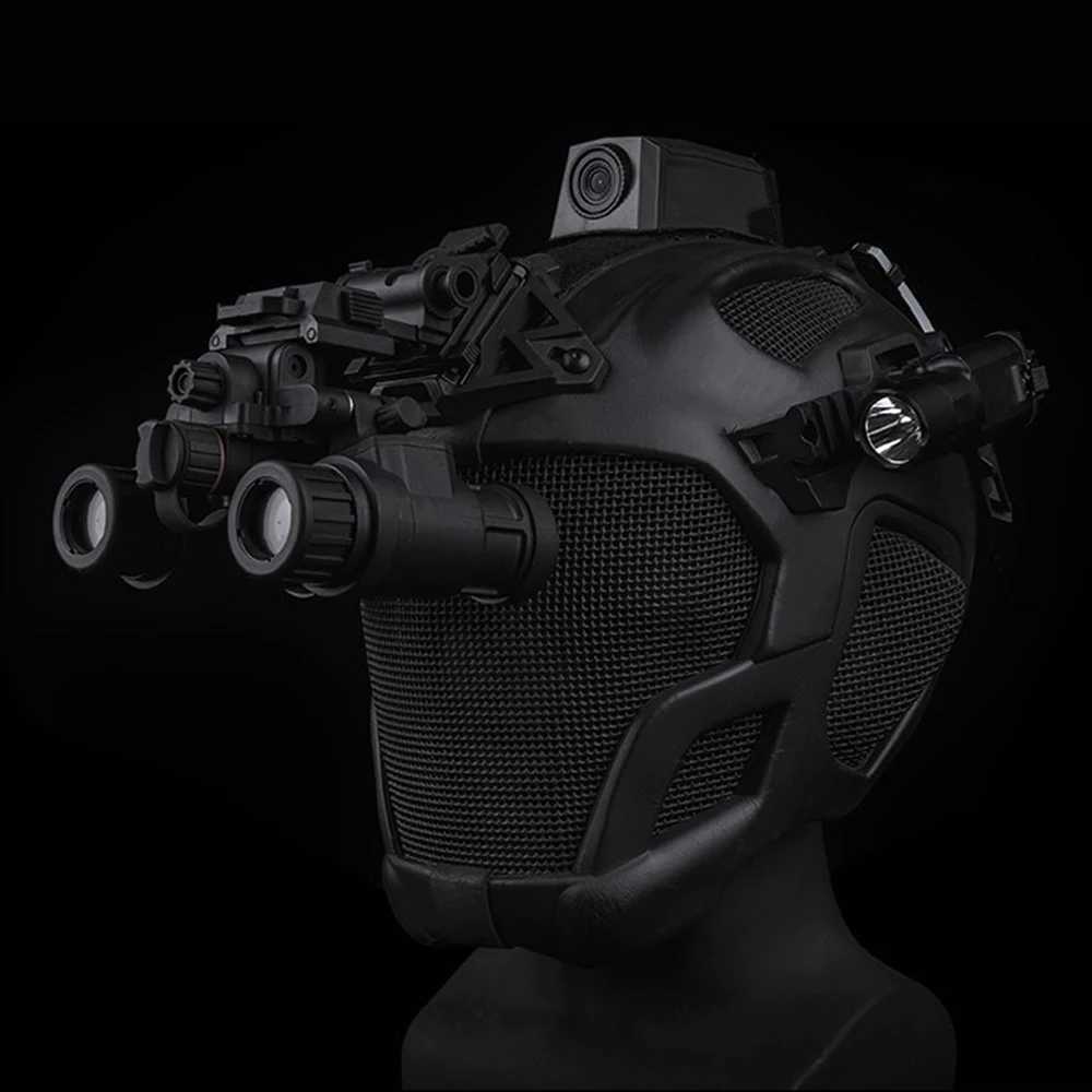 Full Protection Tactical Helmet Militar Hunting Airsoft Paintball CS Steel Mesh Safety Face Mask EVA Lightweight Punk Cosplay W250928