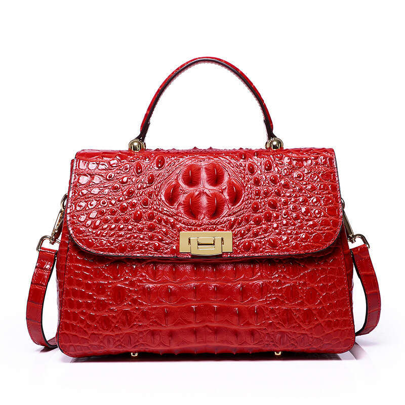 designer bag Luxury bag New Crocodile Pattern Women's Genuine Leather Ladies Shoulder Crossbody Bag Top Layer Cowhide Handbag