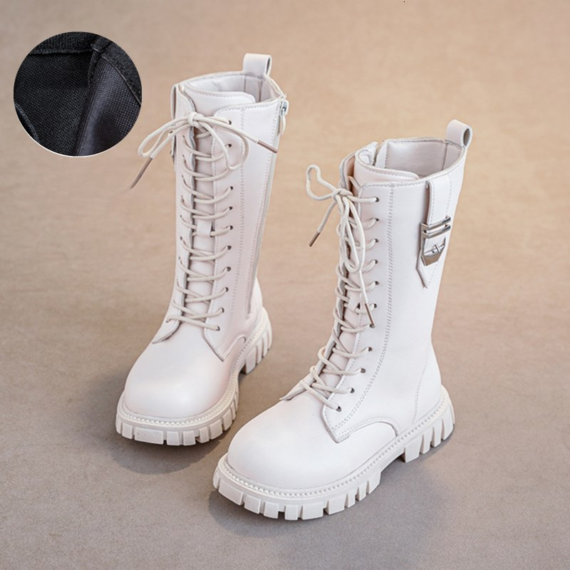 Autumn and winter new children's Martin boots girls' long boots Korean version British princess boots girls' fashion trend long boots d