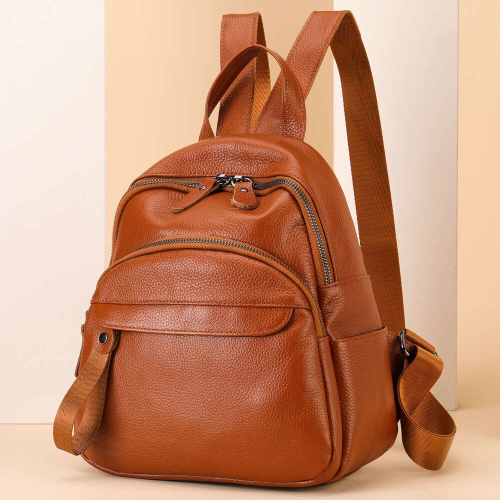 designer bag Luxury bag Genuine Leather for Women New Niche Versatile Fashion Large Capacity Top Layer Cowhide Women's Casual Backpack