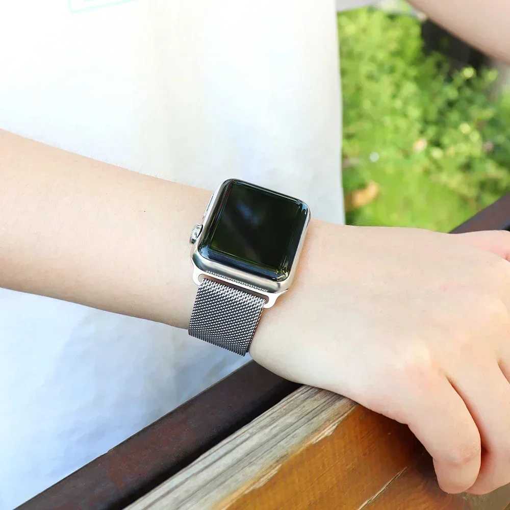 Milanese Loop Strap For Apple Watch Band Ultra 2 49mm 46 45 44 41 38 42mm Stainless Steel Metal for iWatch Series 10 9 8 7 6 5 4 W250928