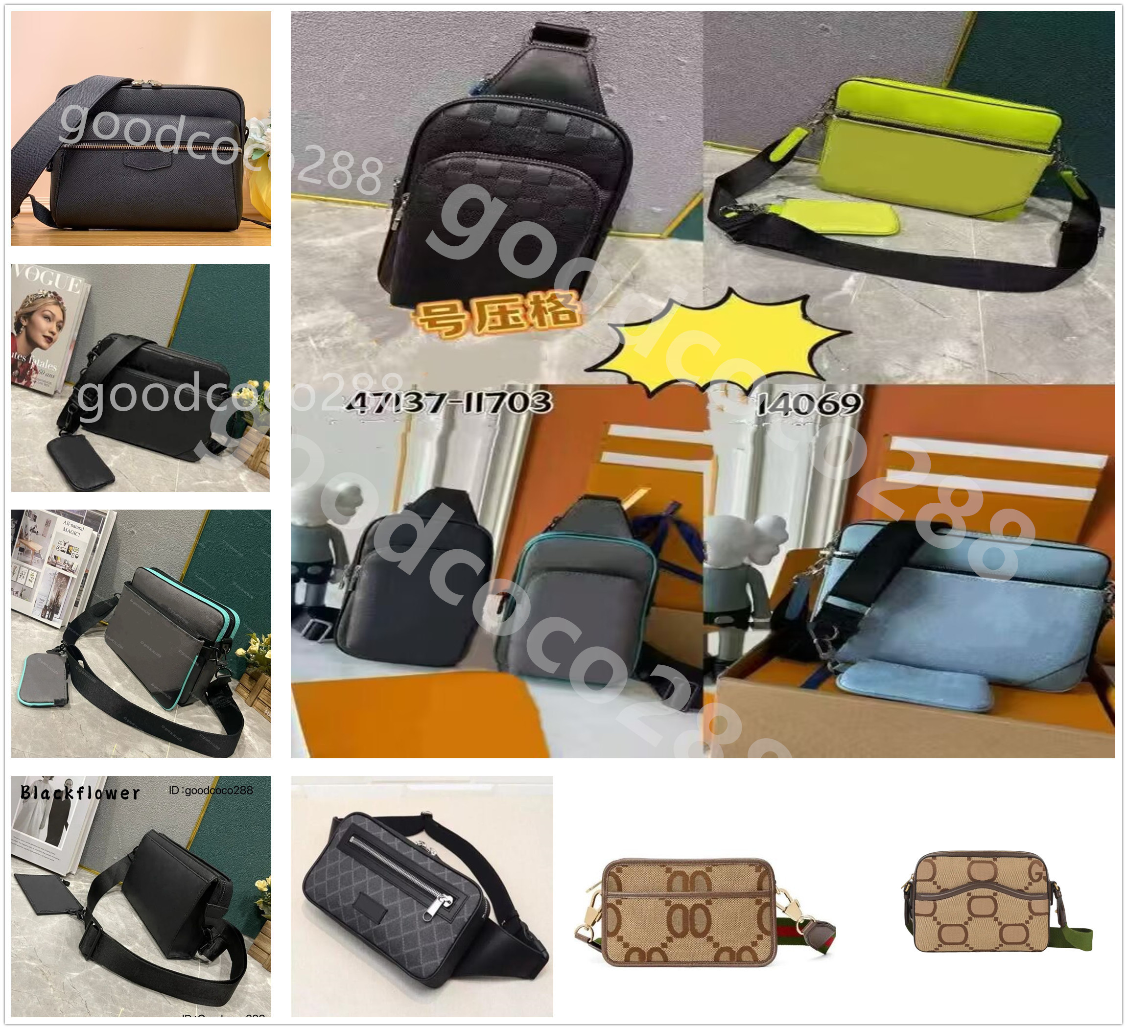 designers bag men messenger bags women men totes bag crossbody bag reverse canvas set leather shoulder man bag with purse wallet clutch luxury handbag backpack #7777