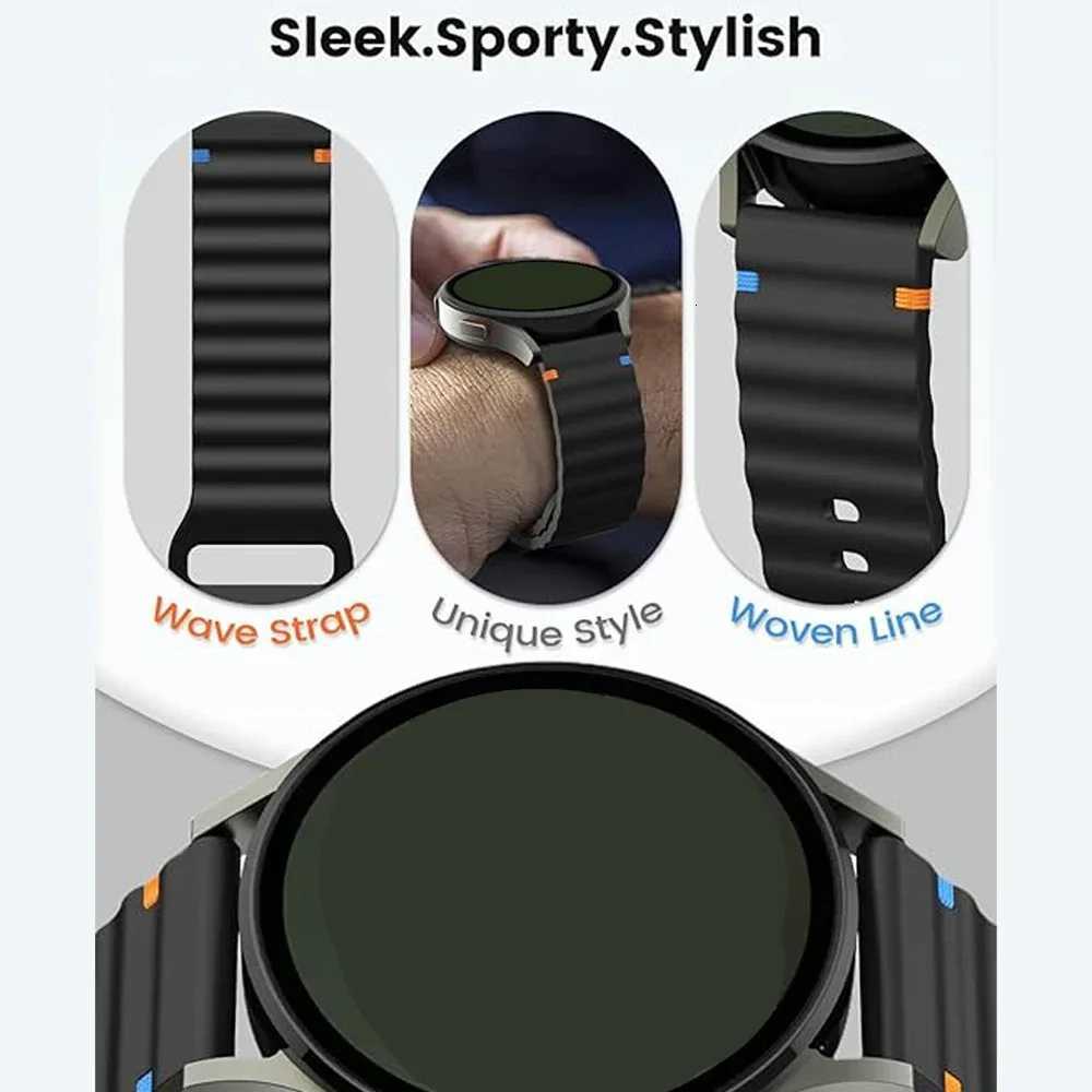 22mm 20mm Watch Strap For Huami Amazfit BALANCE Band GTR 4 2 2E GTR3 ProGTS 42 mini GTS 3Bip 3 Pro U S Silicone Wave Bracelet W250928