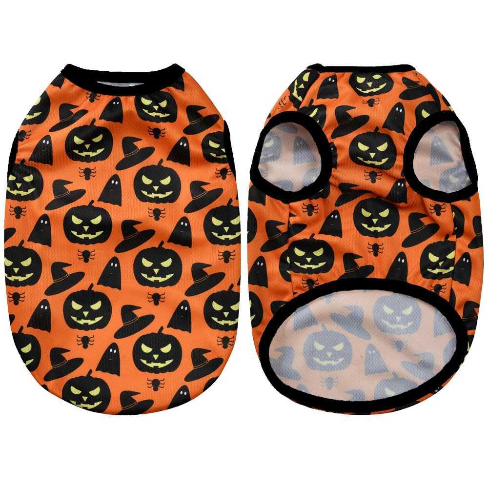 Dog Clothes For Small Medium Dogs Cats Halloween Pumpkin Paw Print Puppy Vest Coat Chihuahua Yorkies Costumes Pet Party Clothing X250928