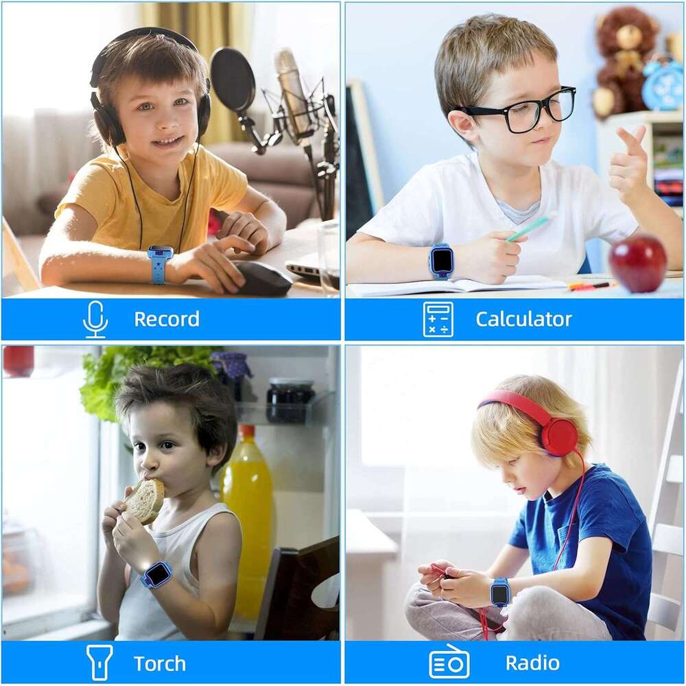 GYET Kids Smart 310 YearTouchscreen Children Digital Watch with Camera Mp3 Pedometer Games Boys Watches Toys Christmas Birthday Gifts Blue C251023