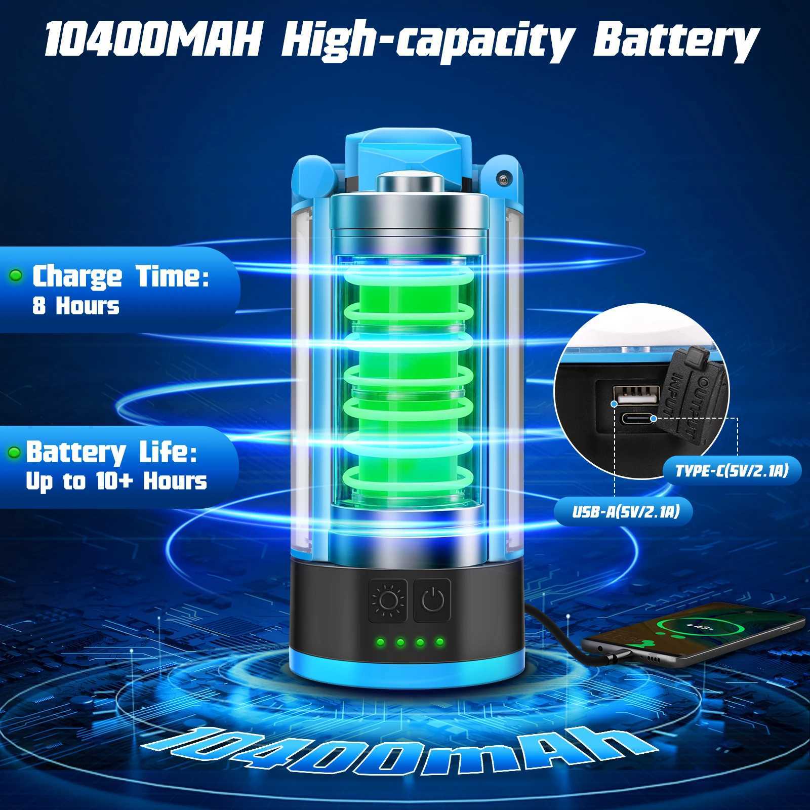 4100LM 3 Modes Foldable Work Light With Bracket 10400Mah Camping LED Telescopic Flashlight Rechargeable Emergency Lamp Outdoor C250928