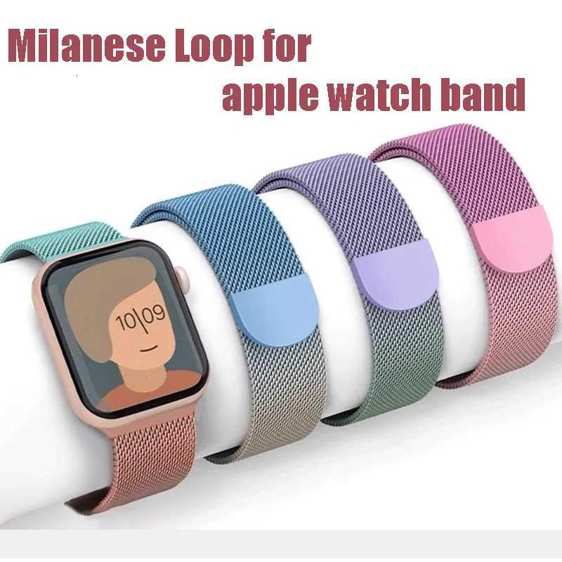 Milanese Loop for apple watch band 44mm 40mm 45mm 41mm 423844 mm strap ultra 2 49mm metal bands iwatch series 9 8 7 6 SE 5 4 3 W250928