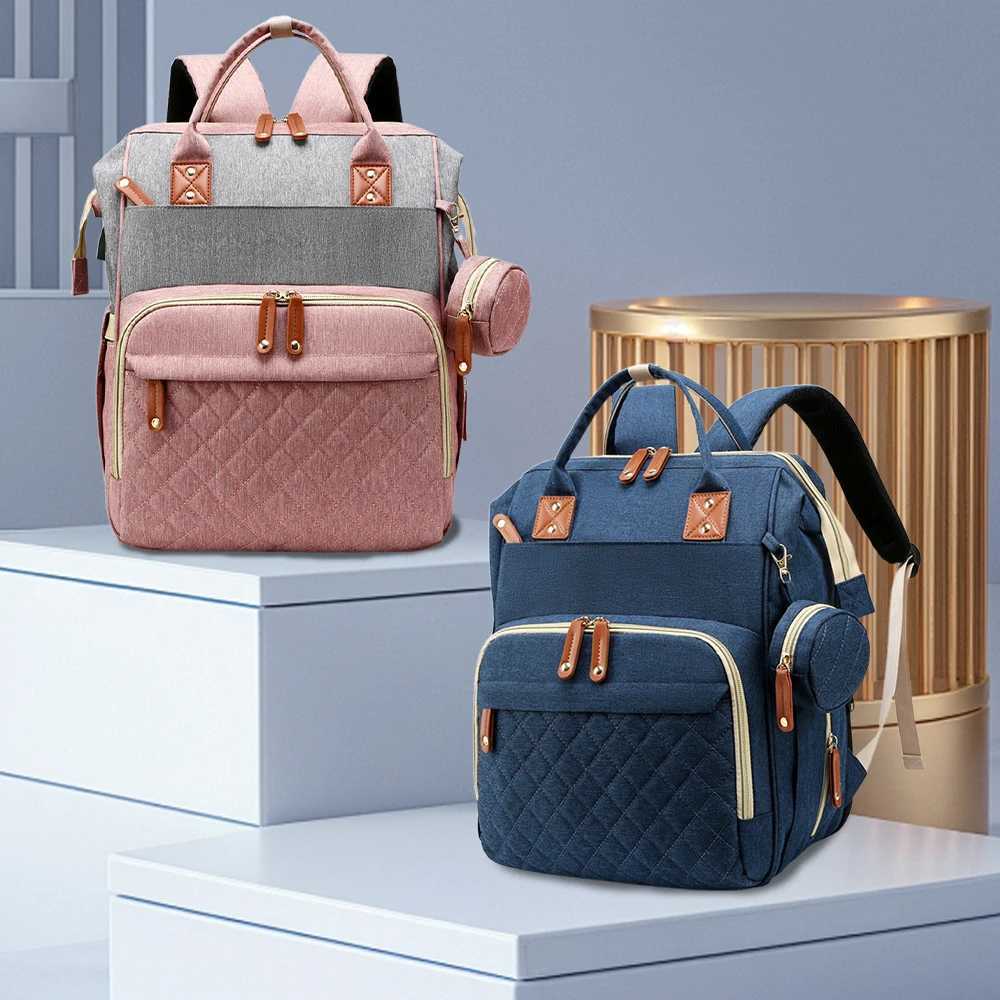 Quali Outdoor Portable Foldable baby Travelling bed backpack mommy bag fashion leisure large capaci infant carrier bagXJ250928