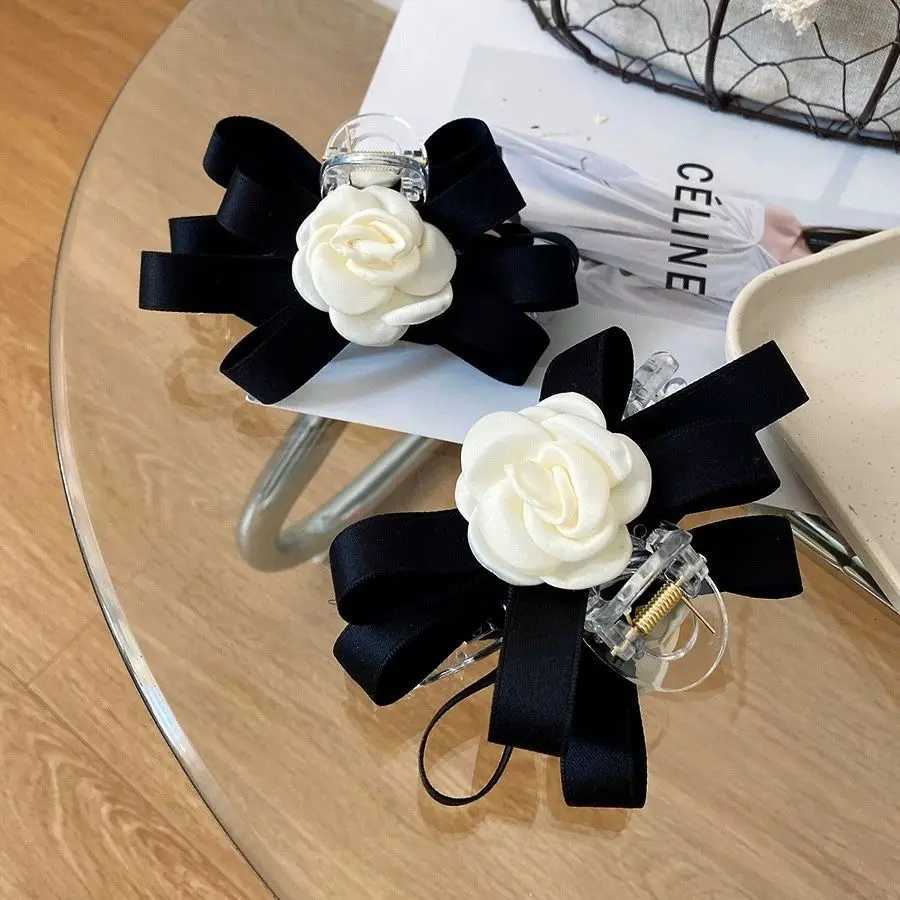 1PC Camellia Bow Hair Clip for Women Elegant Shark Clip HighEnd Hair Accessory for Back of Head W250928