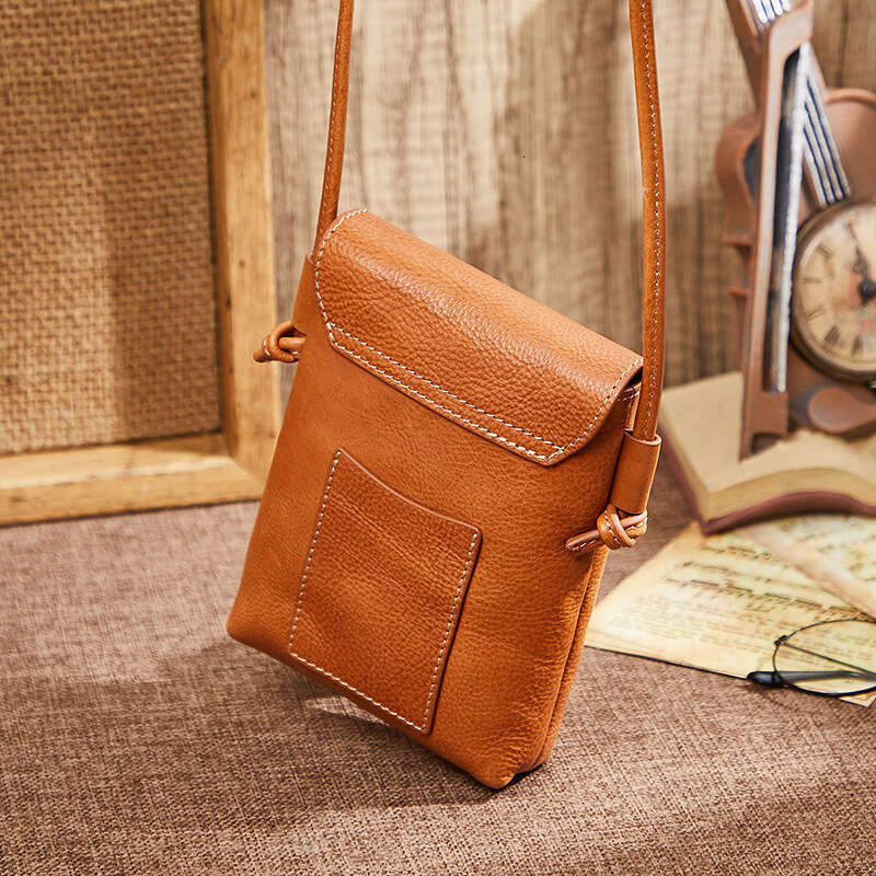 Nasman Top Layer Cowhide Phone 2024 Spring Summer New Elegant Shoulder Crossbody Small Bag