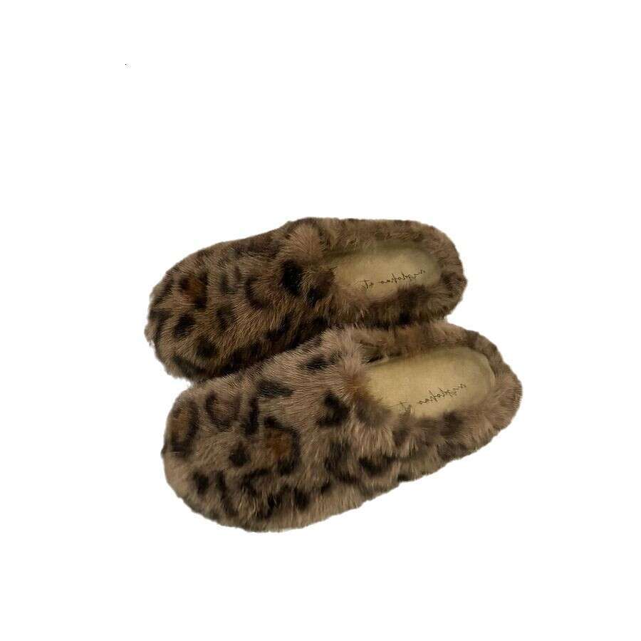 2024 Soft Thick Women's Elegant Gentlewoman Non-Tiring Warm Platform Sole Internet Celebrity New Casual Cotton Slippers