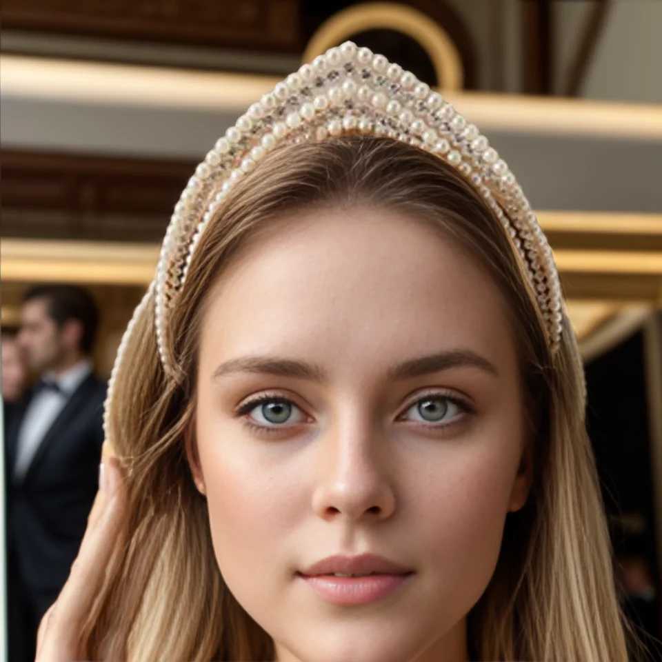 Stonefans New Pearl Headband Wedding for Women Girl Rhinestone Bohemian Bridal Hairband Hair cessories Headwear Elegant Gifts L2509287URR