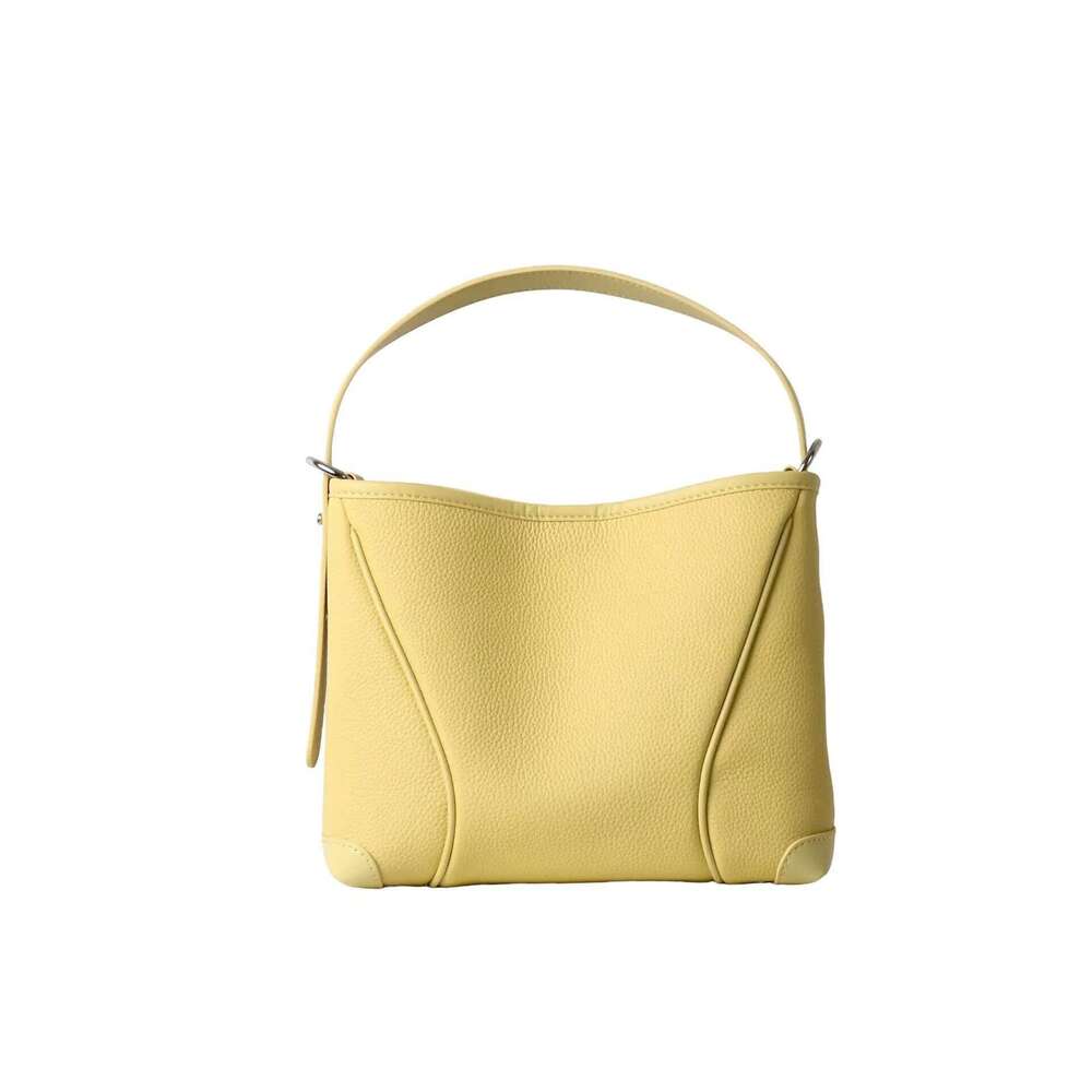 Luxury bag genuine leather handbag first layer soft cowhide bucket versatile simple shoulder contrasting color messenger