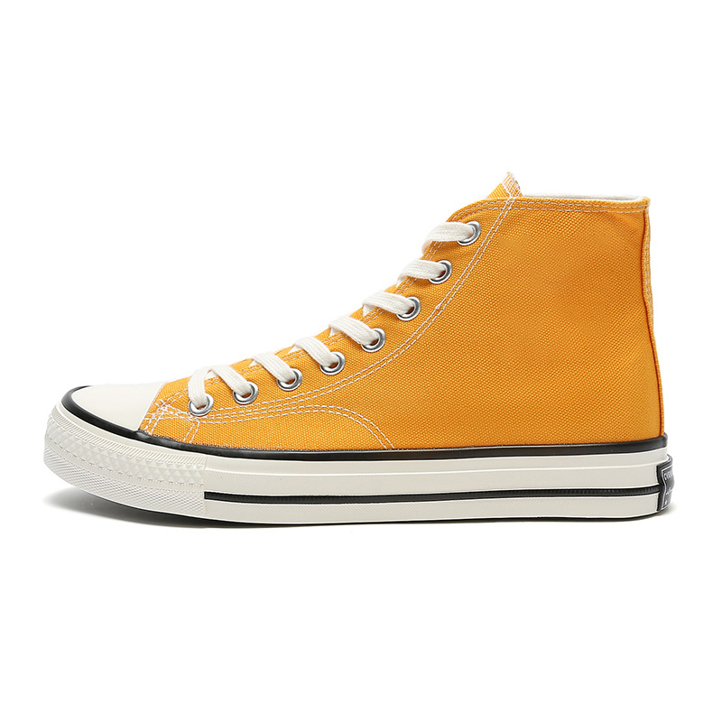 Designer shoesfabric shoes for men and women high cut and shiny oil retro Korean version versatile student fabric shoes, trendy shoes for men