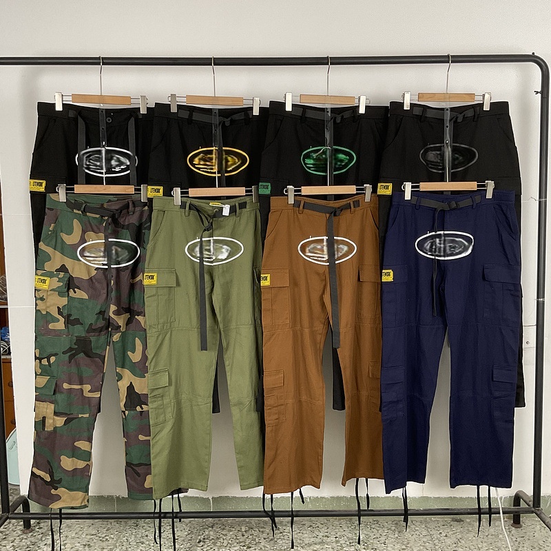 Men's sweatpants Designer Streetwear Y2K Harajuku Fashion Pocket workwear trousers Gothic Pattern joggers Cotton Straight Leg pants