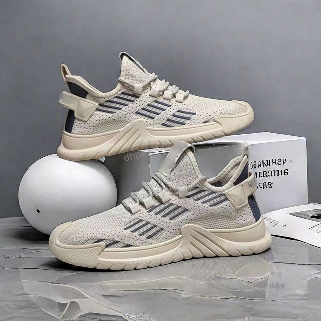 Summer Friendly Athletic Sneakers with Fly Knit Technology Sports Men's Shoes Summer Mesh Surface Breathable Trend Explosive Non-smelly Foot Casu - view 6