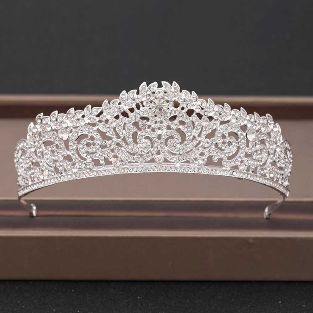 1pc Birthday Hair cessory Crystal Brides Wedding cessory Elegant Silver Crown Party Holiday Gift Luxurious Womens Headwear L250928Y06Y