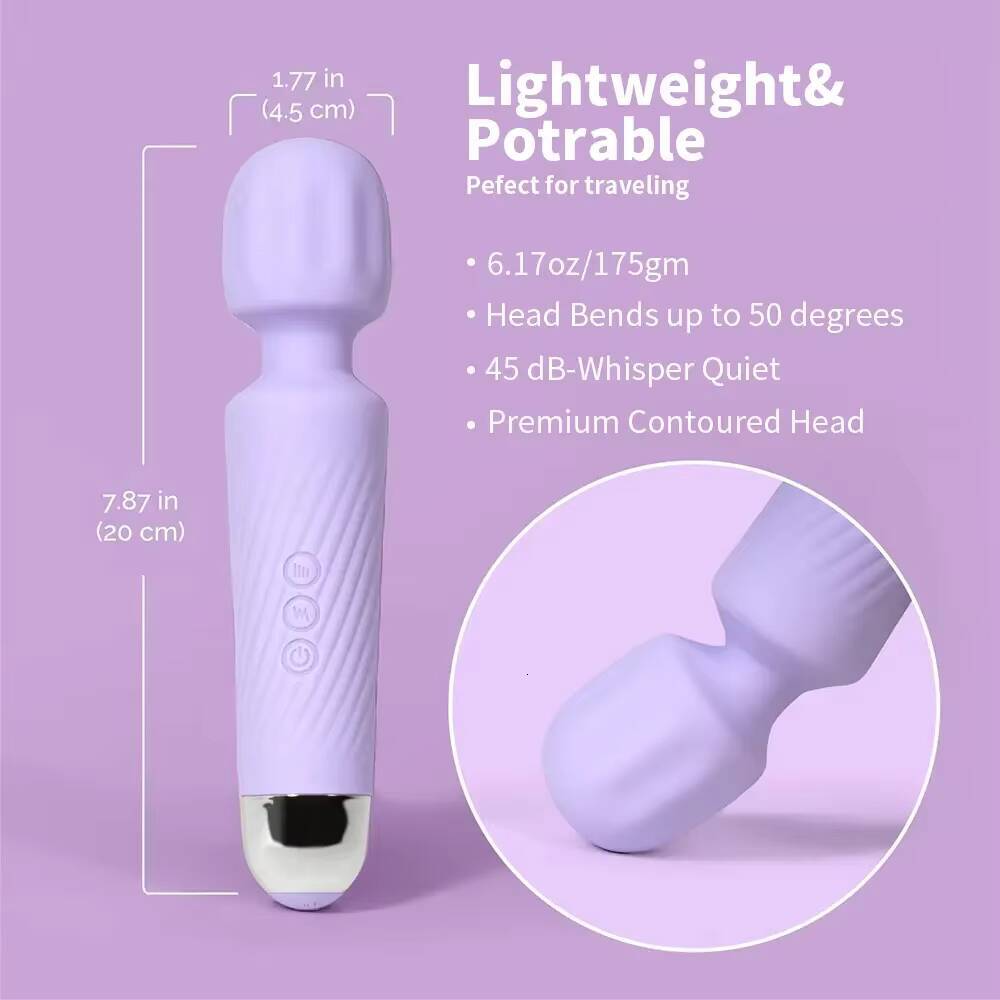 Factory Direct Sales AV for Magic Wand Silicone Sex Toy for Women Wireless Charging Clitoris GSpot Dildo with USB Power Supply