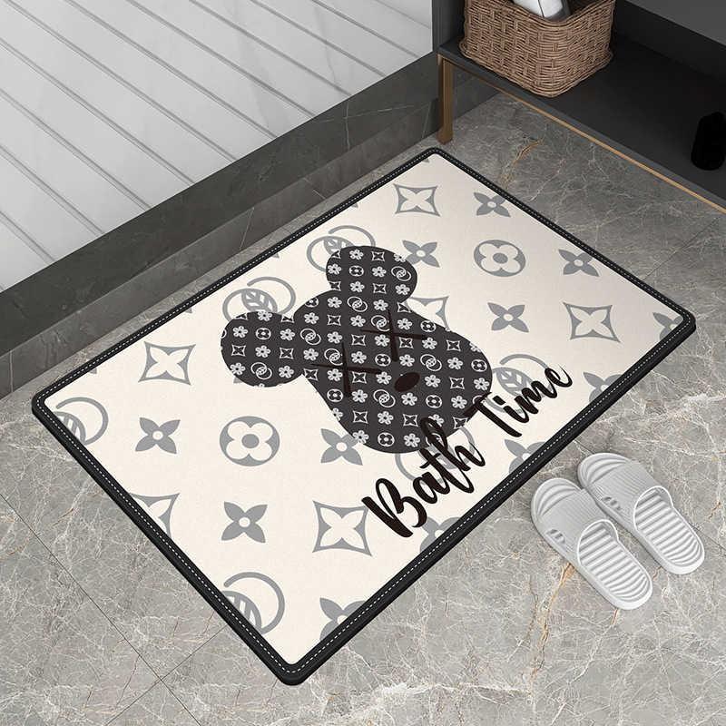 Trendy Bathroom Mat Diatomaceous Earth Water Absorption Mat Bathroom Foot Mat Washroom Toilet Entrance Door NonSlip Carpet C250929