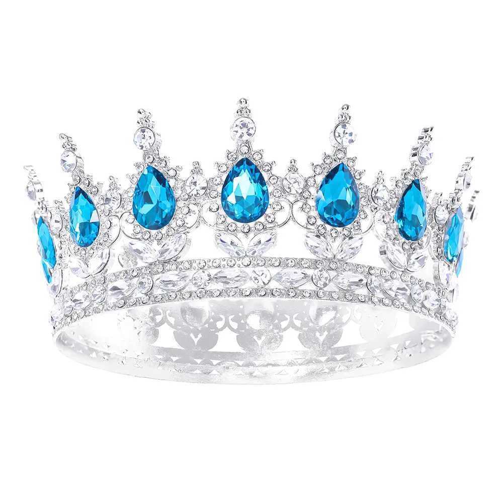 Fashion Crystal Rhinestone Round Tiaras And Crowns Queen Princess Diadems Wedding Hair cessories L25092830TP