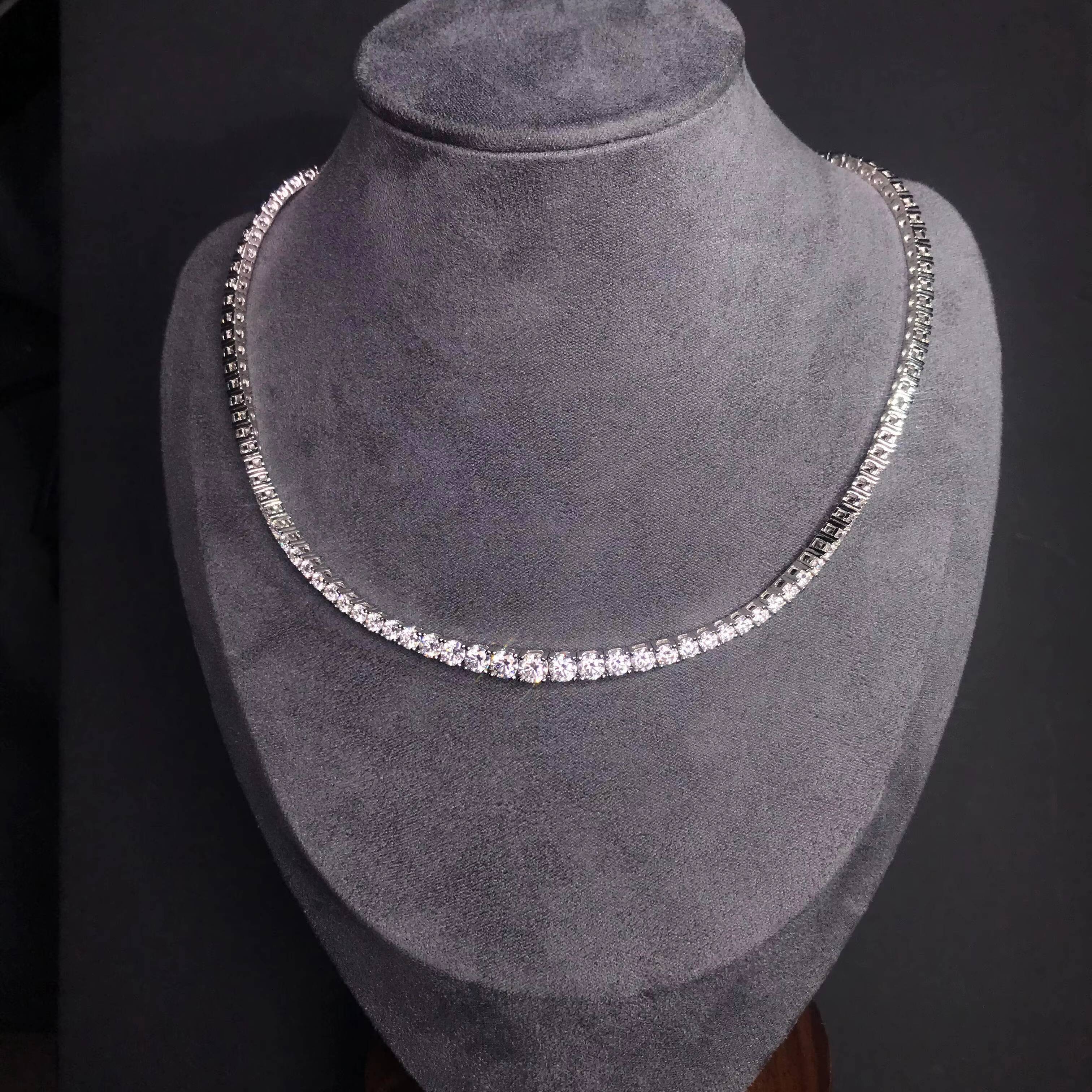 Custom 925 Silver Moissanite Jewelry 6mm20mm Hip Hop Pendant Cuban Link Bracelet Tennis Bracelet Necklace Chain Various Sizes