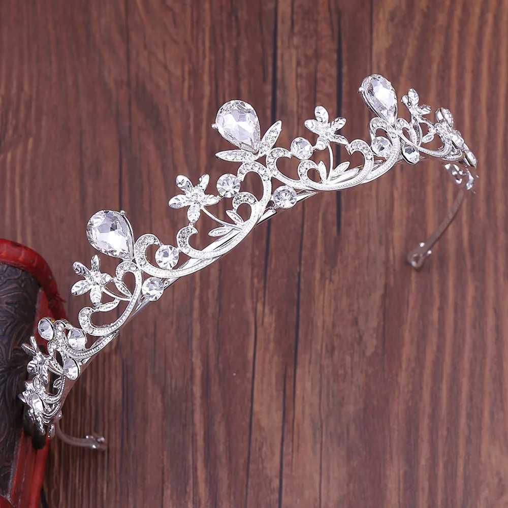 Gold Color Crystal Rhinestone Crown and Tiara Wedding Hair Jewelry cessories For Women Bridal Tiaras Headpiece Girls Headbands L2509281R5S