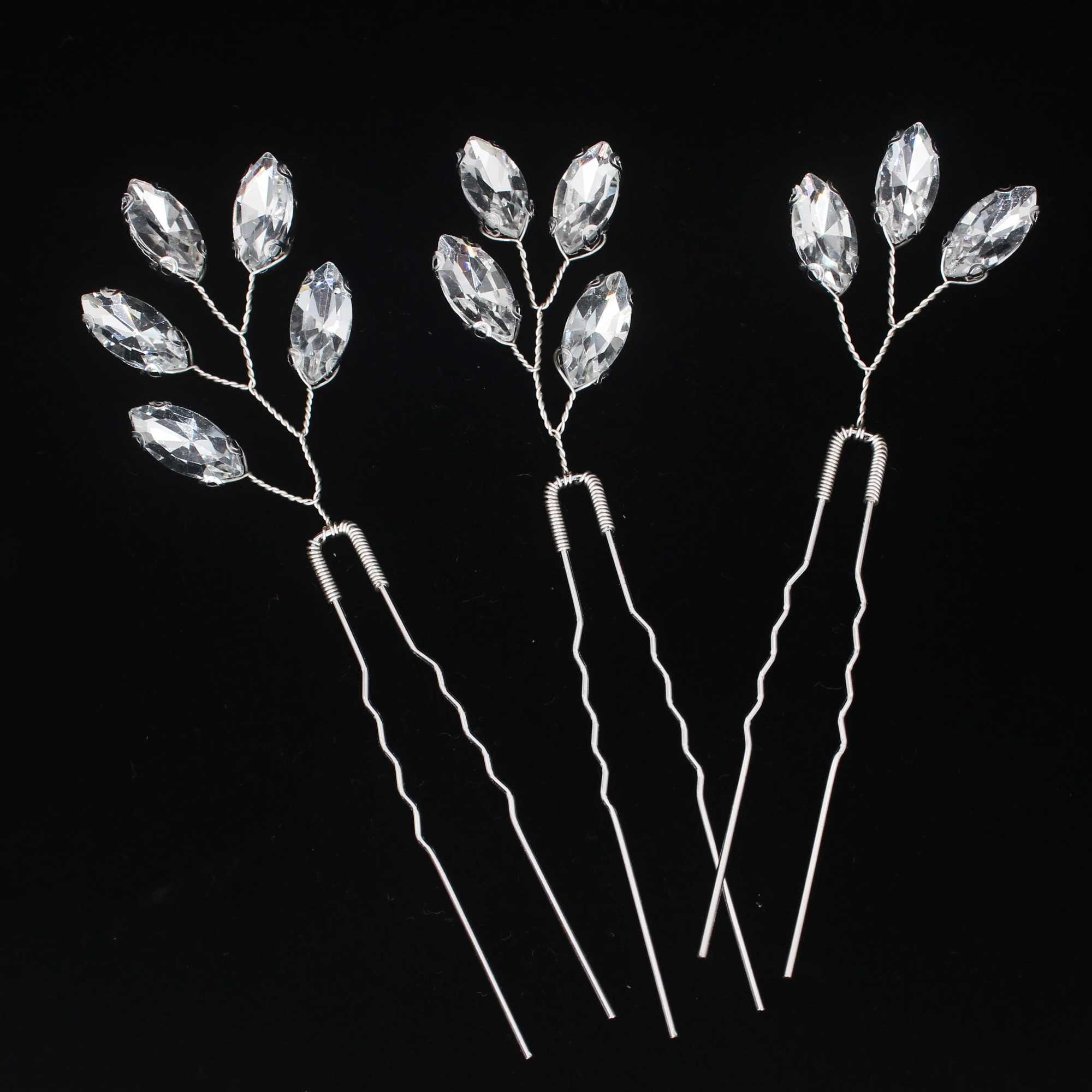 3PCS Wedding U Shape Hair Clips Bridal Headpiece Gold Color Hairpins Pearl Women Hair cessories Bridal Headdress Jewelry Gift L250928II4B