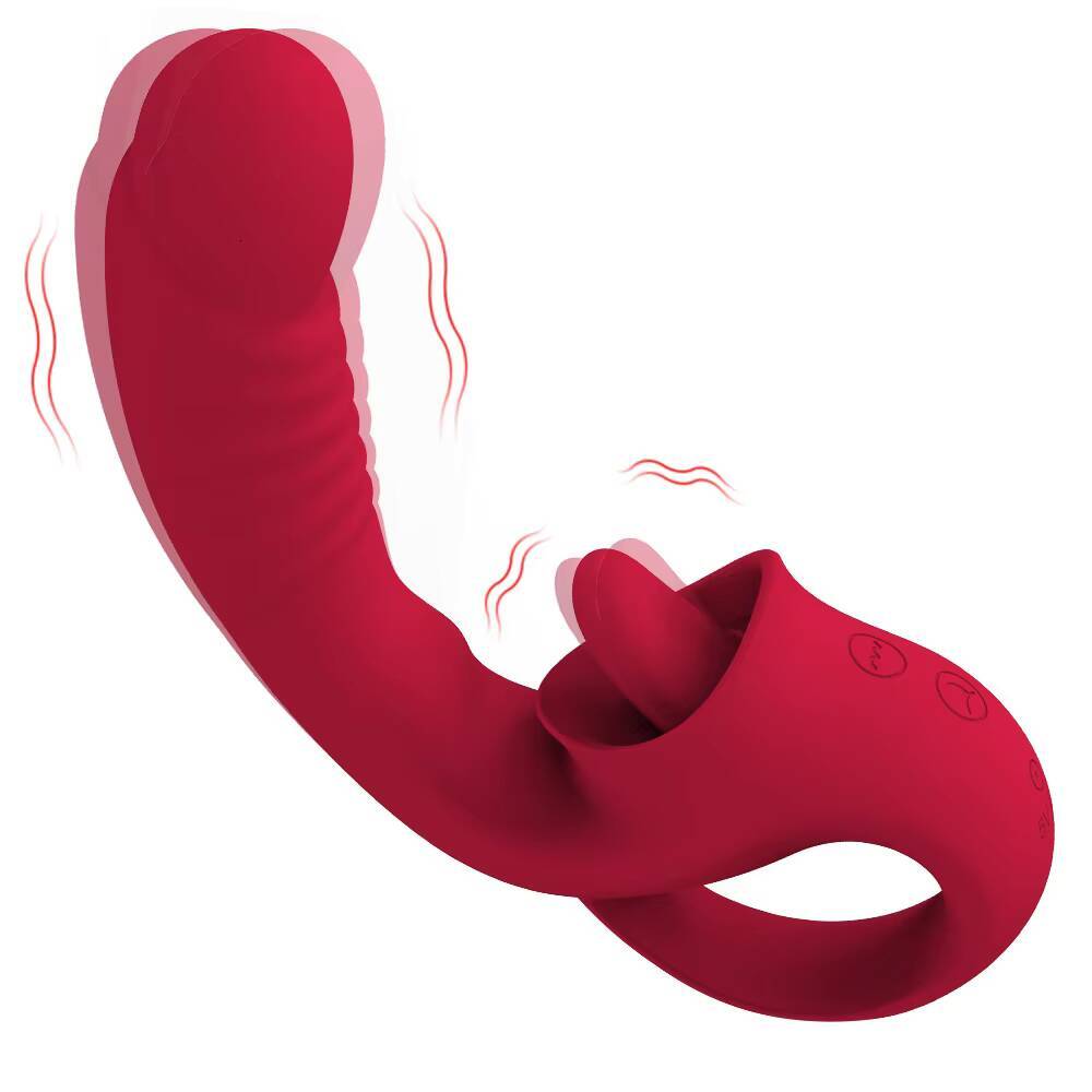 Delove Hotselling Adult Sex Toy Wearable Vibrator Female Vagina Tongue Licker Clitoris Sucker Pleasure Stimulation