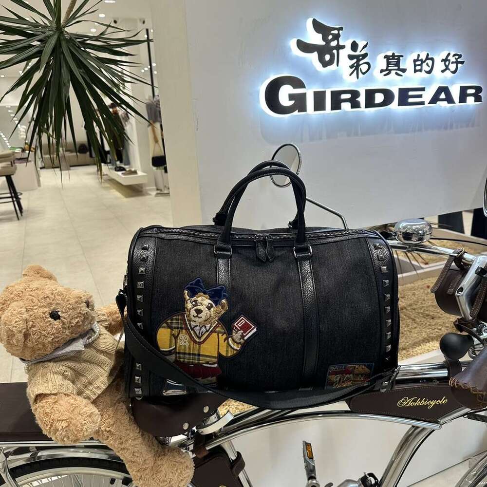 Travel Bag PU Leather Travel Garment Bag Large Capacity Foldable Storage Bag Fashion Outdoor Sports Waterproof Handbag da2dy