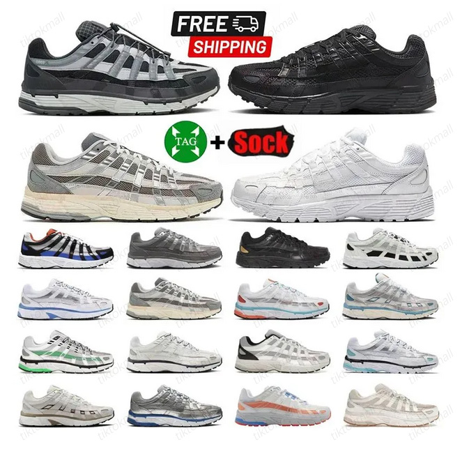 Designer P6000 P 6000 Triple Black White Khaki Wolf Grey Metallic Womens Outdoor Sports Trainers Casual mens shoes sneakers size 36-45