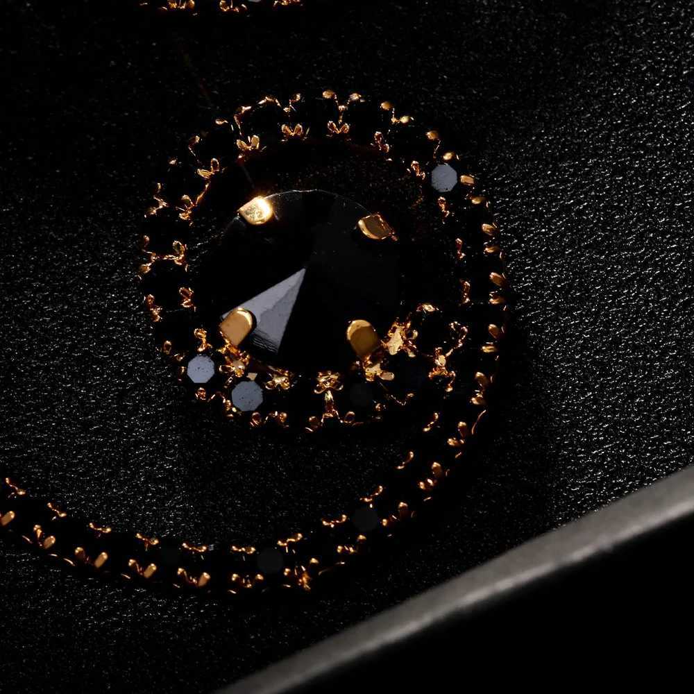 Stonefans Blk Crystal Belly Dance Tiara Headpiece Burlesque for Women Fashion Rhinestone Hair Chain Ballroom Forehead Jewelry L2509282DB0