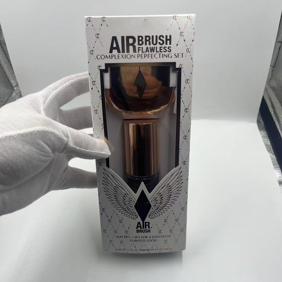 C*T Brand Makeup Set Air Brush Flawless COMPLEXION PERFECTING SET 1# Fair Powder 8ml Setting Spray 34ml Long Lasting Flawless Look