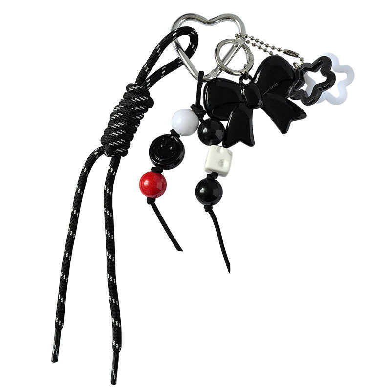 Creative Niche Bowknot Accessories Handmade Woven Keychain Bag Pendant H250928