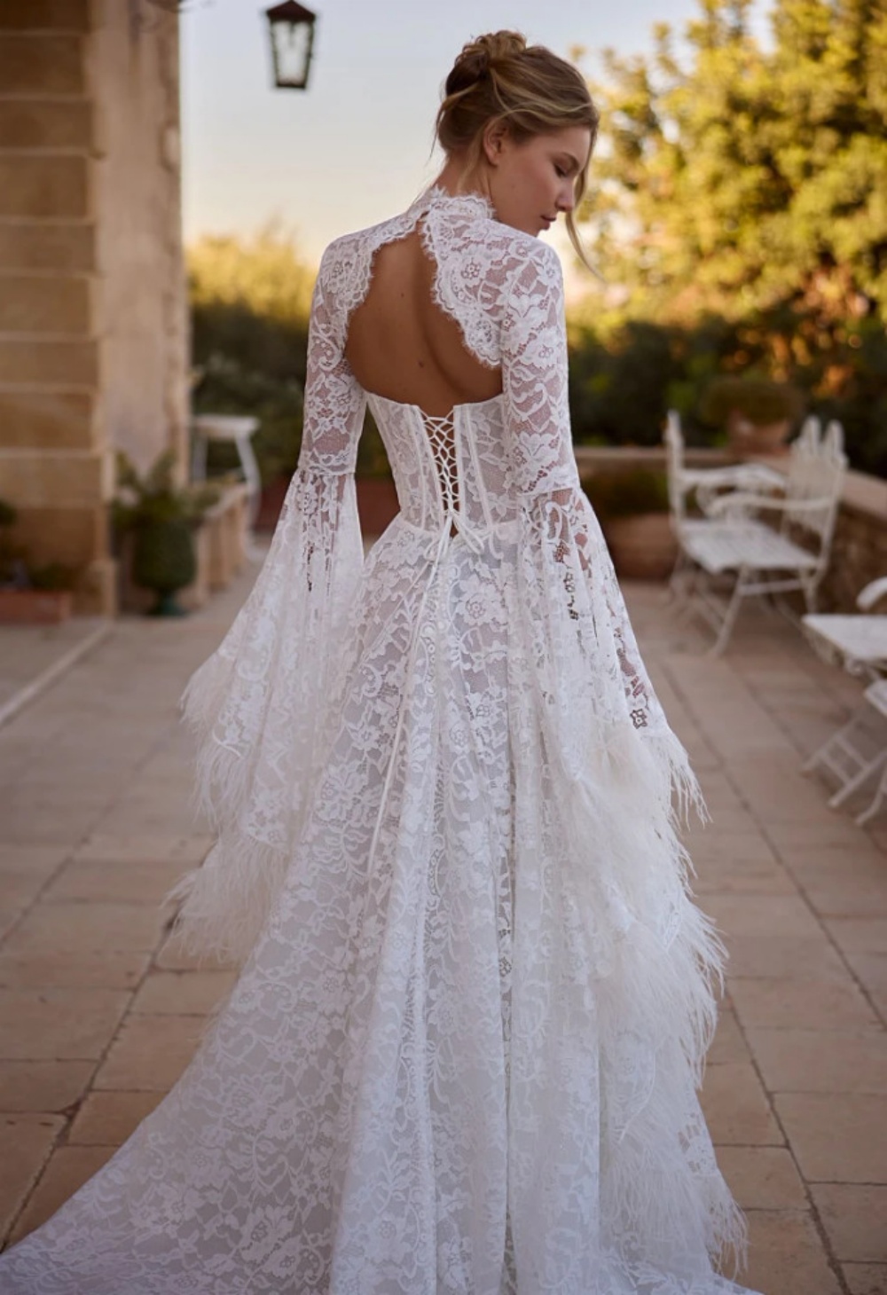 Unique A-Line Wedding Dresses for Women - Long Sleeve Lace Bridal Gowns with Tulle Jacket and Customized Appliques