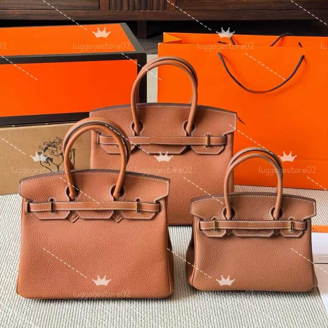 Totes Totes Bags Designer H Bags Luxury Handbag Genuine Leather Shoulder Bag Cowhide Large Capacity Crossbody For Women With Scarf Charm Handmade Totes 25Cm 30Cm