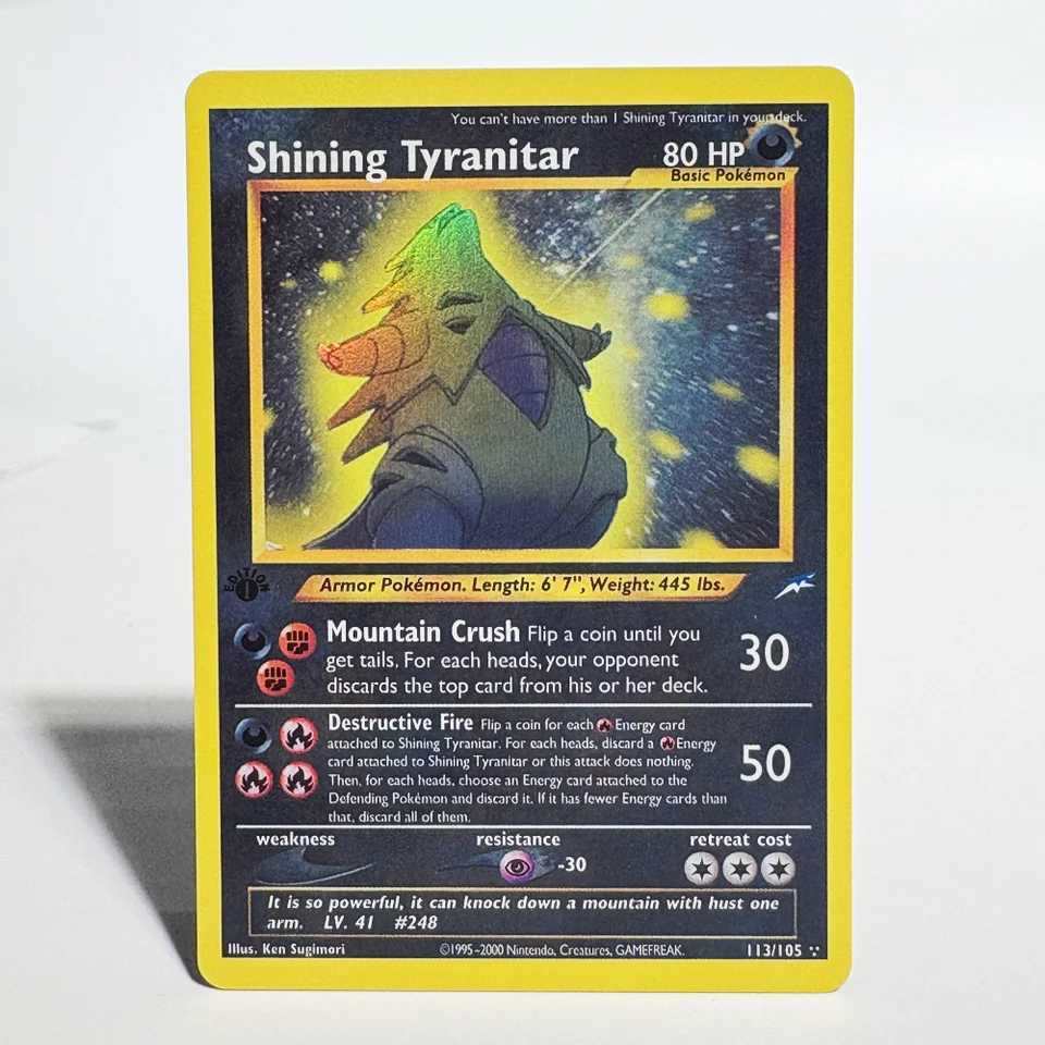 Card Shining Card Neo Series Shining Tyranitar Shining Sabrina s Gengar Gift Kids Toys Card L250928YPYU