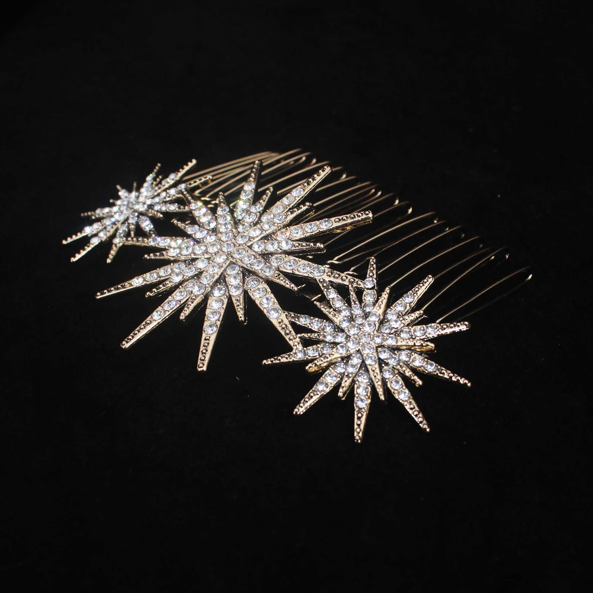 Bridal Wedding Hair cessories Crystal Star Hair Combs Clips Jewelry for Women Rhinestone Bride Headpiece Party Bridesmaid Gift L250928BSUQ