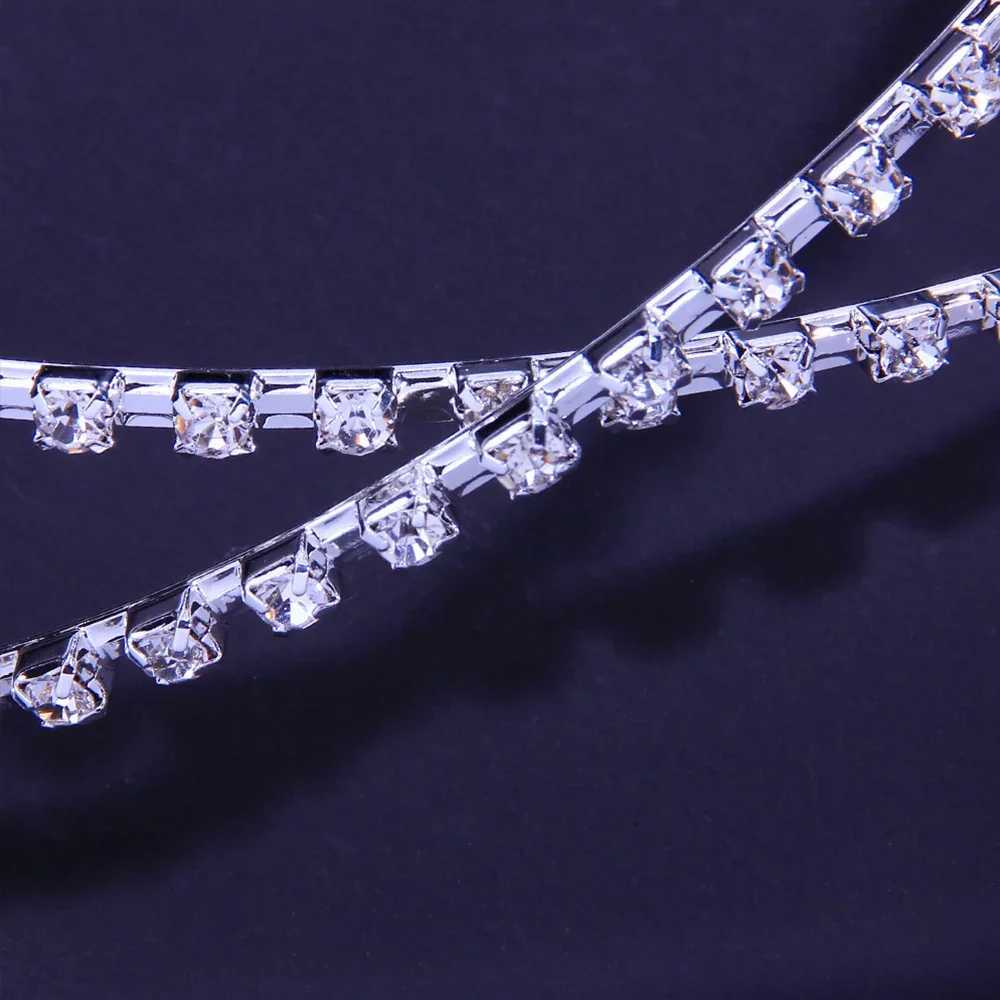 Fashion Bridal Hairband Rhinestone Headband Bride Wedding Hair cessories Women Crystal Hair Bands Cross Headpiece Jewelry L250928IPBF