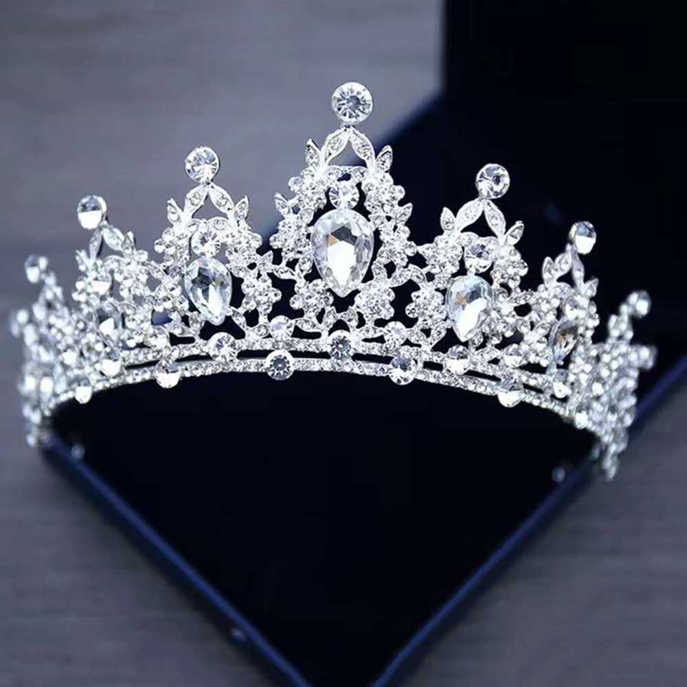 1pc Birthday Hair cessory Crystal Brides Wedding cessory Elegant Silver Crown Party Holiday Gift Luxurious Womens Headwear L250928Y06Y
