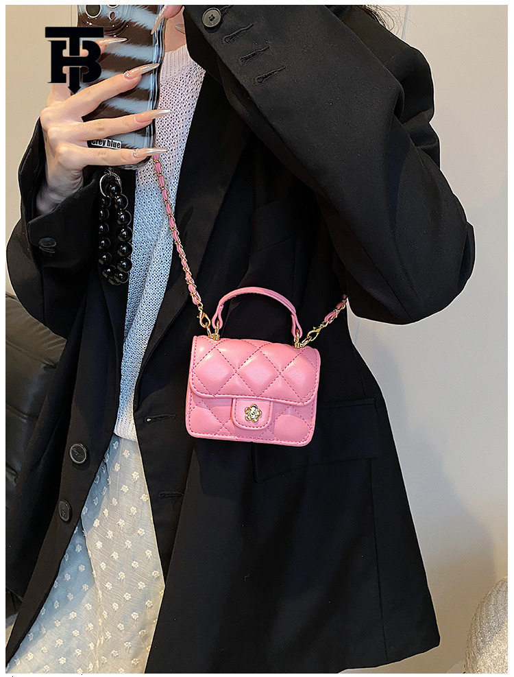 TB BHULAMTE Designer Bag Luxury Bag Spring Summer Trend New High-quality Textured Quilted Chain Lipstick Mini Bag For Women Versatile Handheld Crossbo