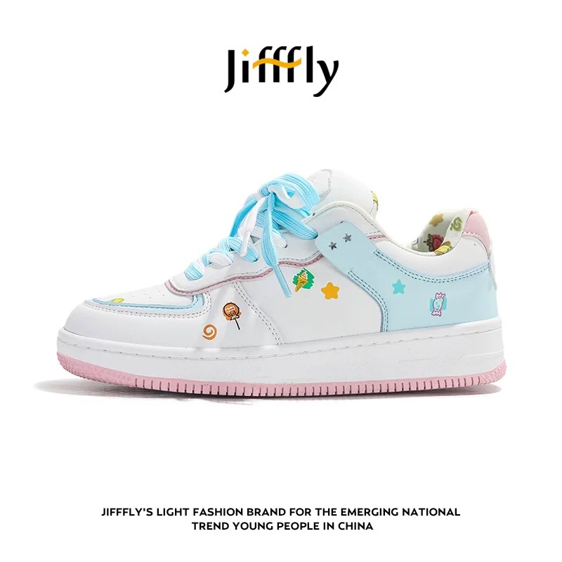 Jifffly Designer Skate Shoes 2025 Luxury Sneakers New Summer For Girls And Students White Sneakers With Thick Soles And Multi-functional Styles