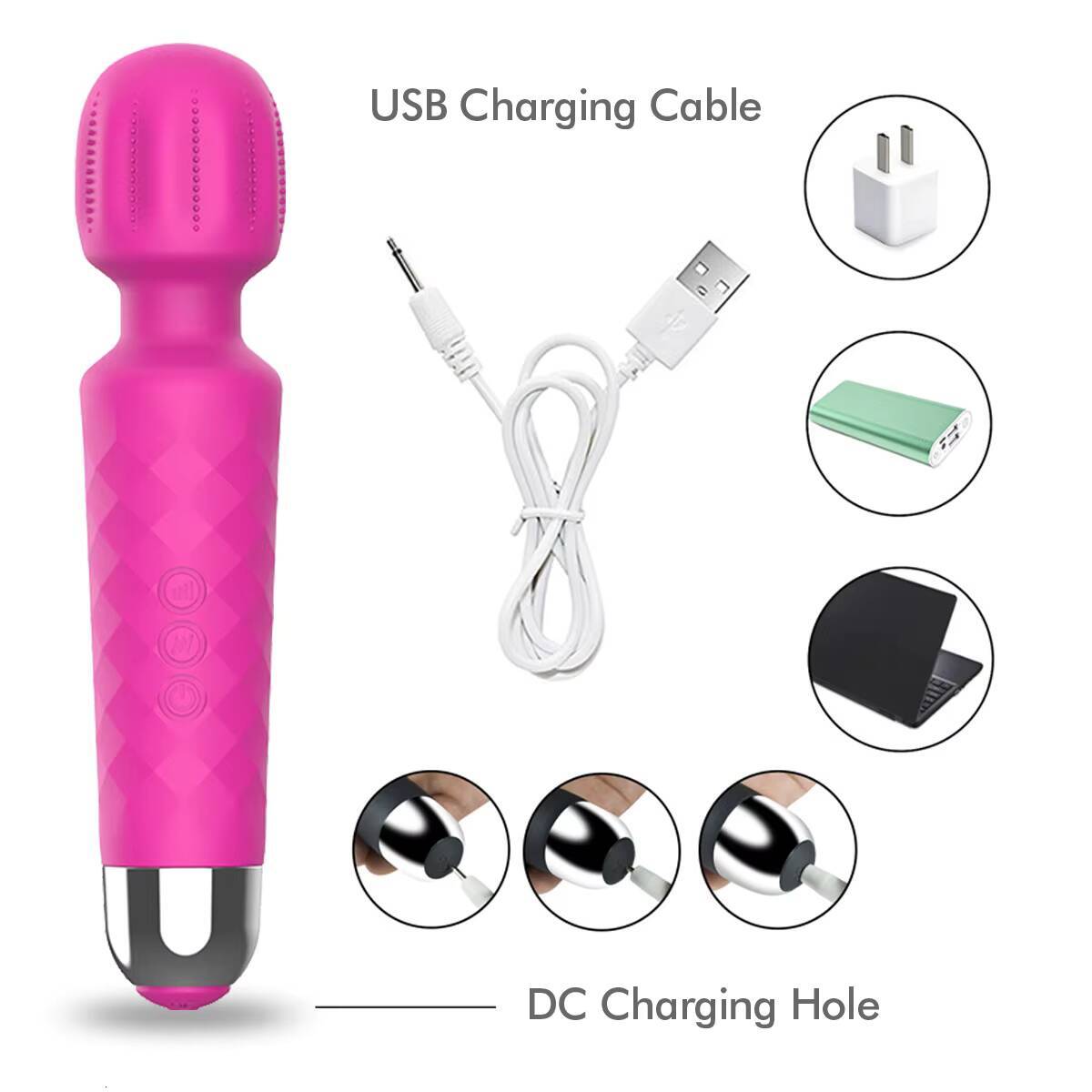 Hot Selling OemOdm Silicone Adult Sex Toys Wand Massager Vibrator Massager Electric Vibration Women Sex Toys