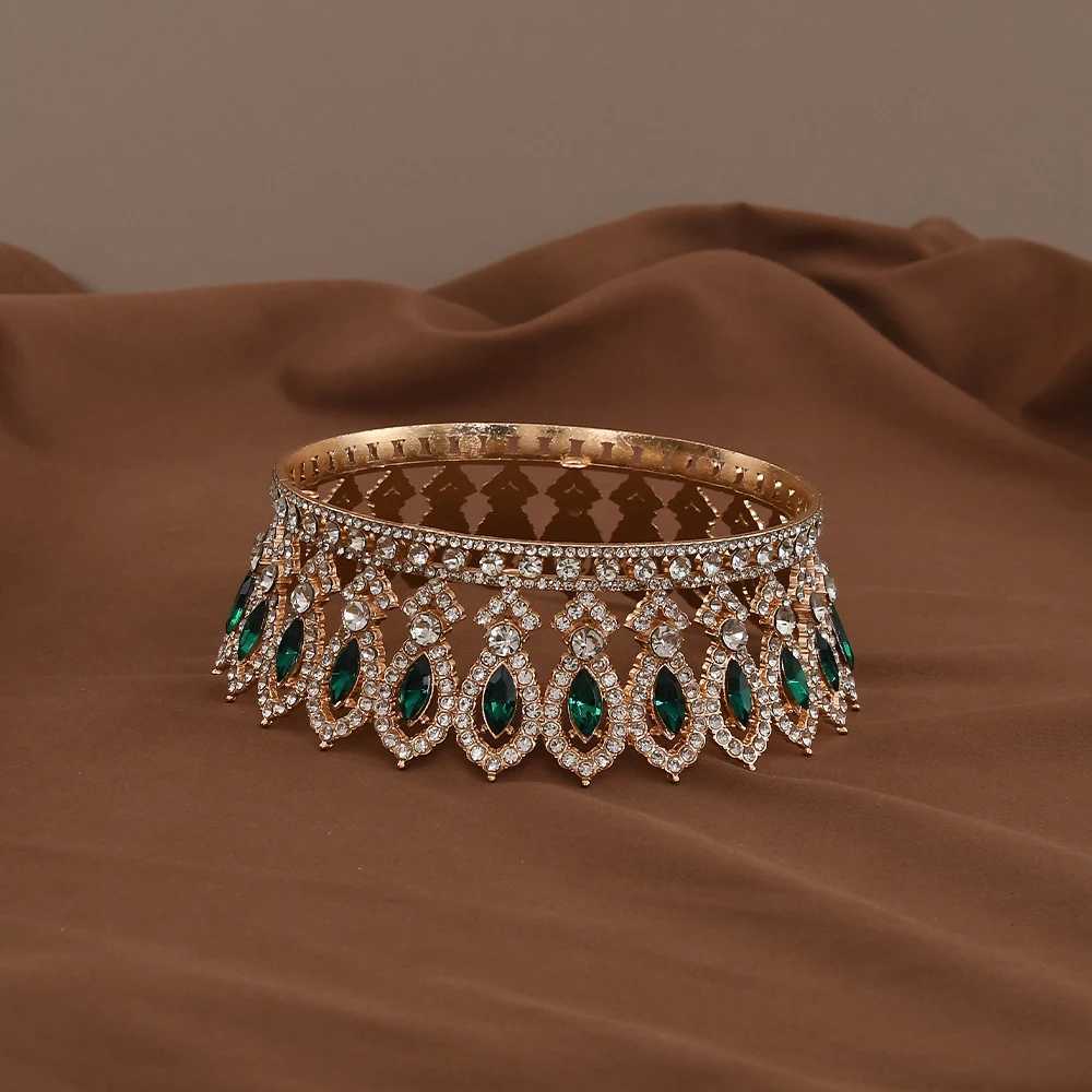 Vintage Crystal Crown Baroque Marquise Rhinestone Tiara Round Diadem Bridal Wedding Headdress Hair Jewelry cessories L250928IXAS