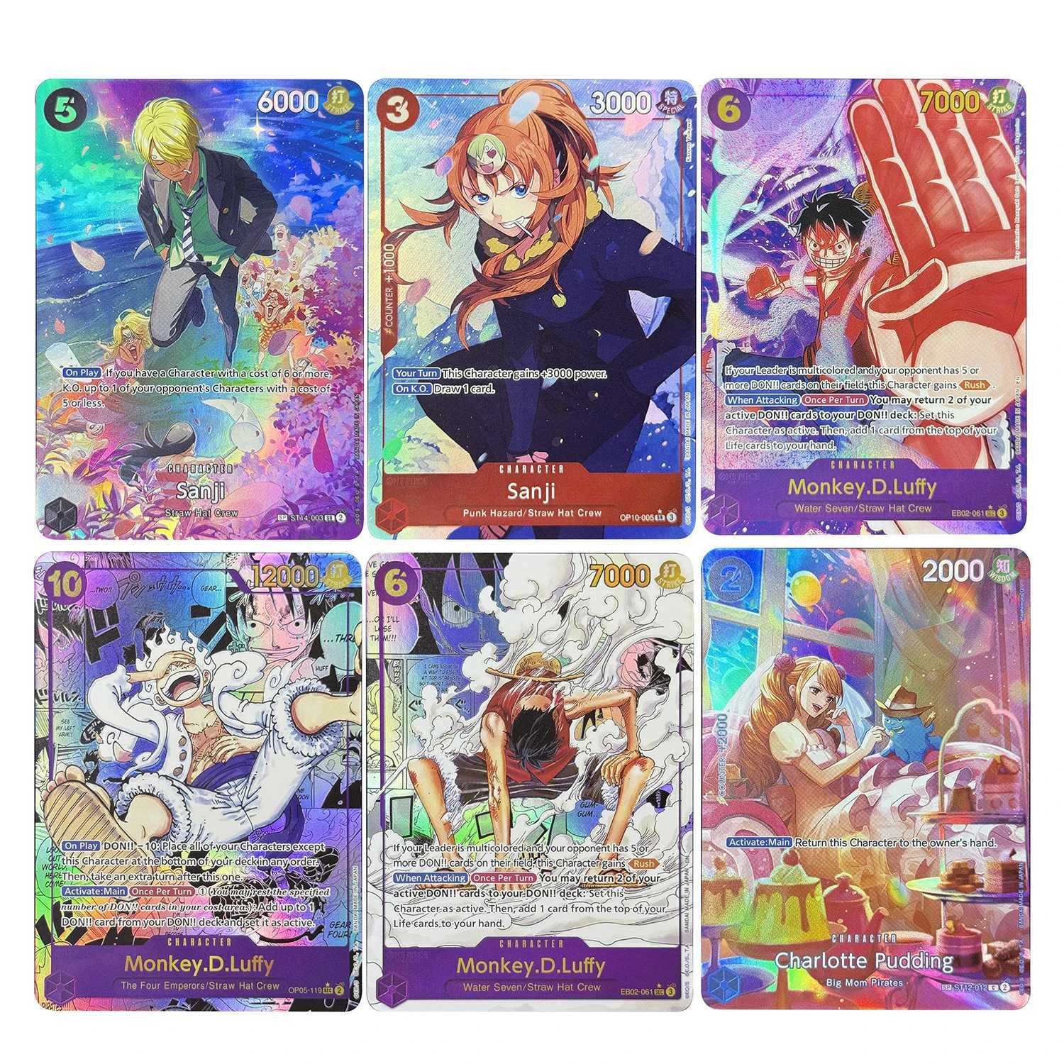 Character Cards Charlotte Pudding Manga Ace Sanji Sogeking Kuzan OCG Collectible DIY Cards Gifts L250928SLN0