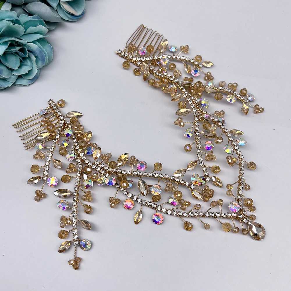 DZ215 Bling Indian Pendant Forehead Chain Jewelry Tiara Headpiece Bridal Headdress Crystal Wedding Headwear cessories Gift L250928H2KW