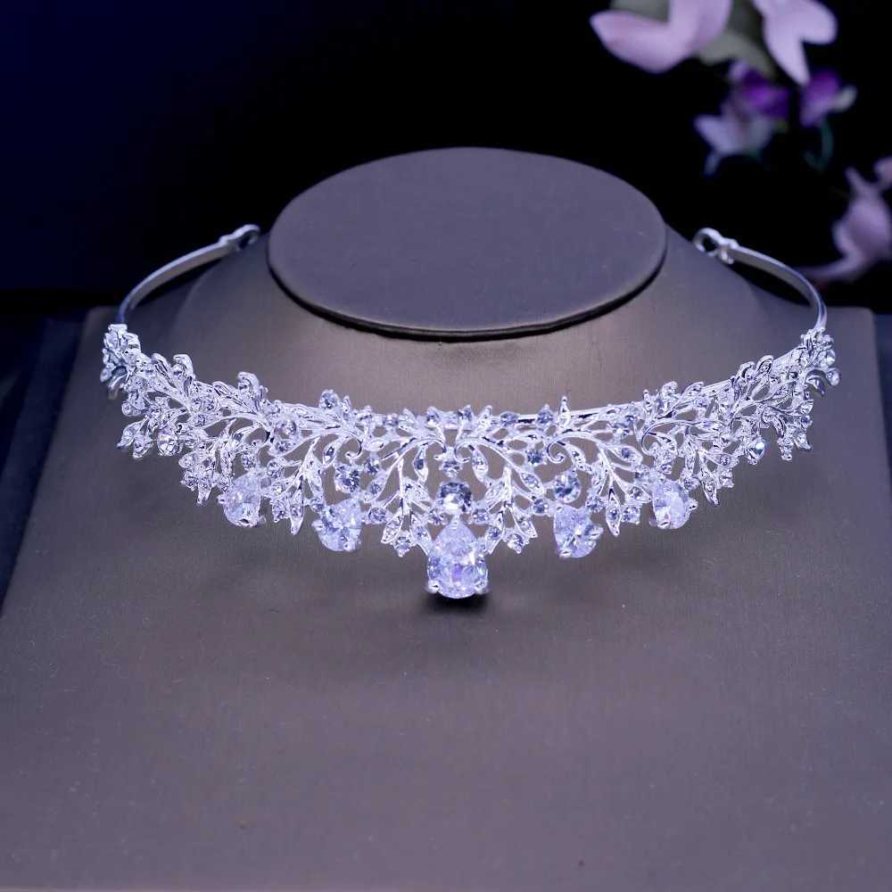 New Arrival Stunning Vintage Prong Setting Leaf Cubic Zircon Wedding Tiara CZ Bridal Queen Princess Pageant Royal Party Crown L2509281GF3