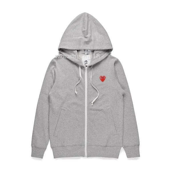 Come Du Garcon Designer A Play Heart And Eyes commes degarcon hoodie Leisure Zipper Grey Couple Sweater Red Love Cotton Zip Up play Hoodie bc4