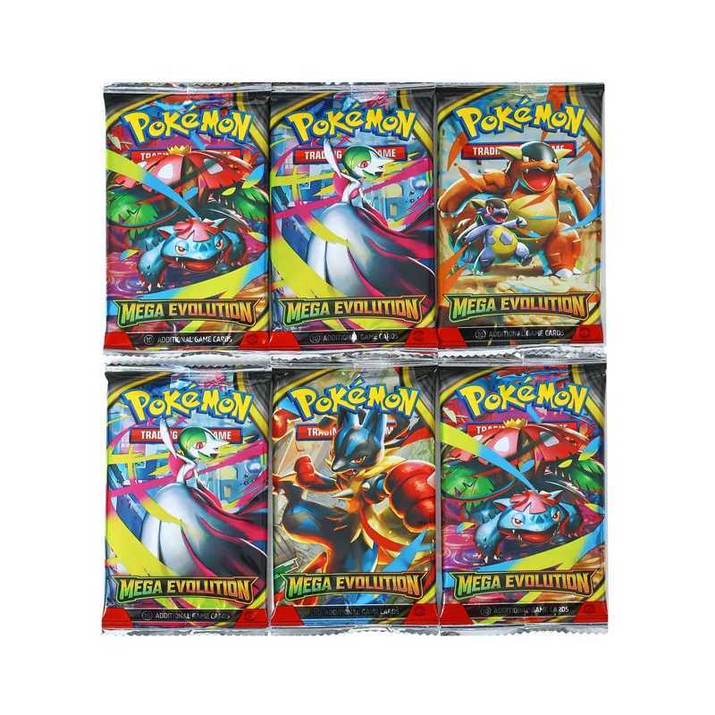 360Pcs Card MEGA EVOLUTION Lucario Prismatic Evolutions Game Cartoon English Booster Battle Transaction Card Gift L25092922O1