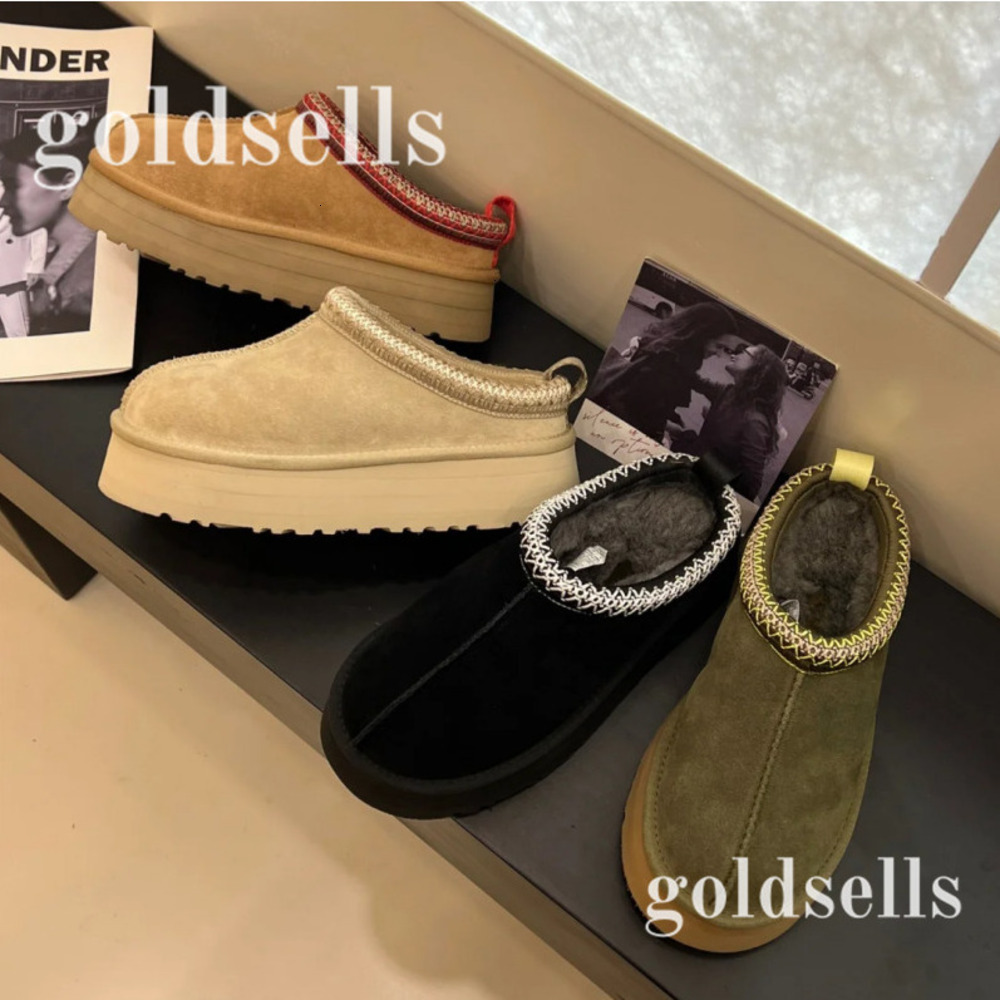 Tazz Slippers Tasman Slipper Womens Fur Slides Classic Ultra Mini Platform Boot Mustard Seed Slip-on Suede Wool Blend Comfort Winter Designer Booties Snow Boots 929