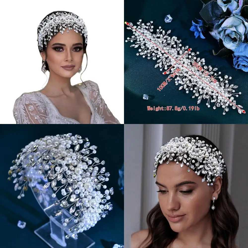 Pearl and Rhinestone Bridal Headpiece Wedding Headband L250928YNN3